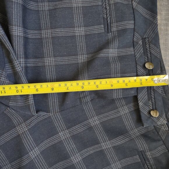 Pants Blue-Black with square pattern lines size 10 by Sharagano - Picture 4 of 8